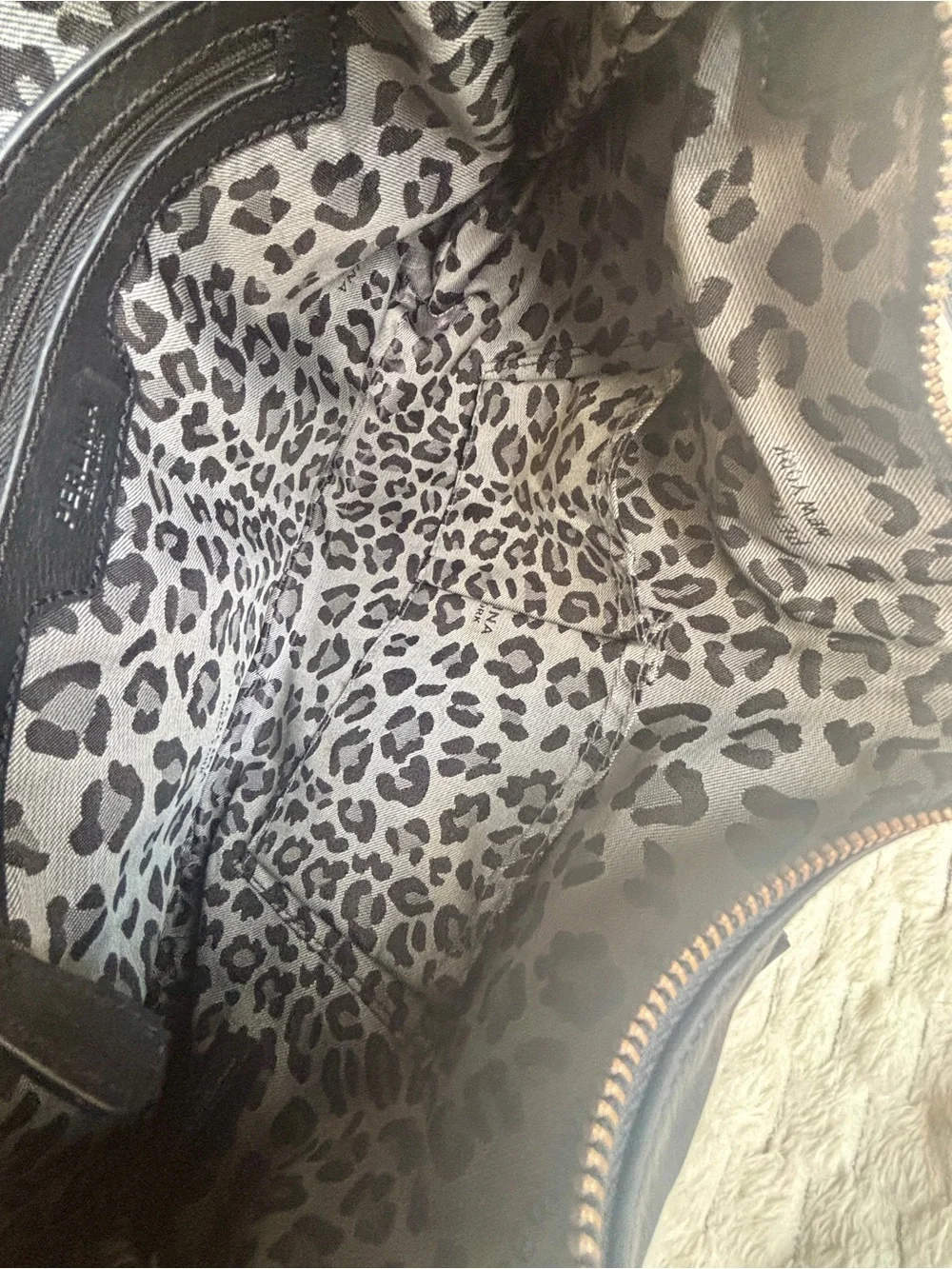 Perlina black, leather hobo Crossbody bag, gold chain detail excellent condition
